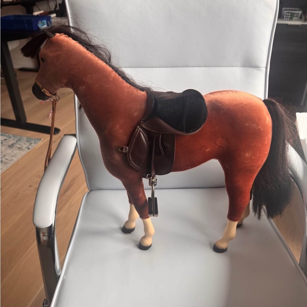 Plush Toy Horse with Saddle
